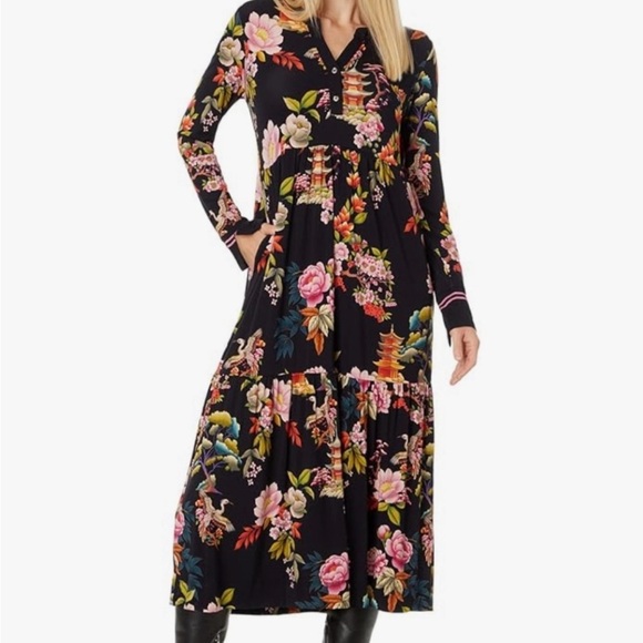 NEW Johnny Was Floral Long Sleeve Dress - Picture 5 of 10